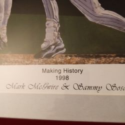 Mark McGuire &Sonny Saso Autograph Poster Size Picture Frame