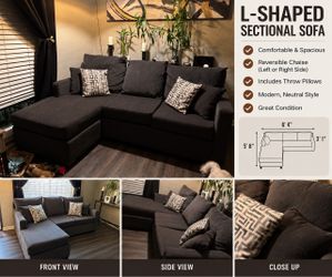 Grey couch Albany pewter Sofa Chaise