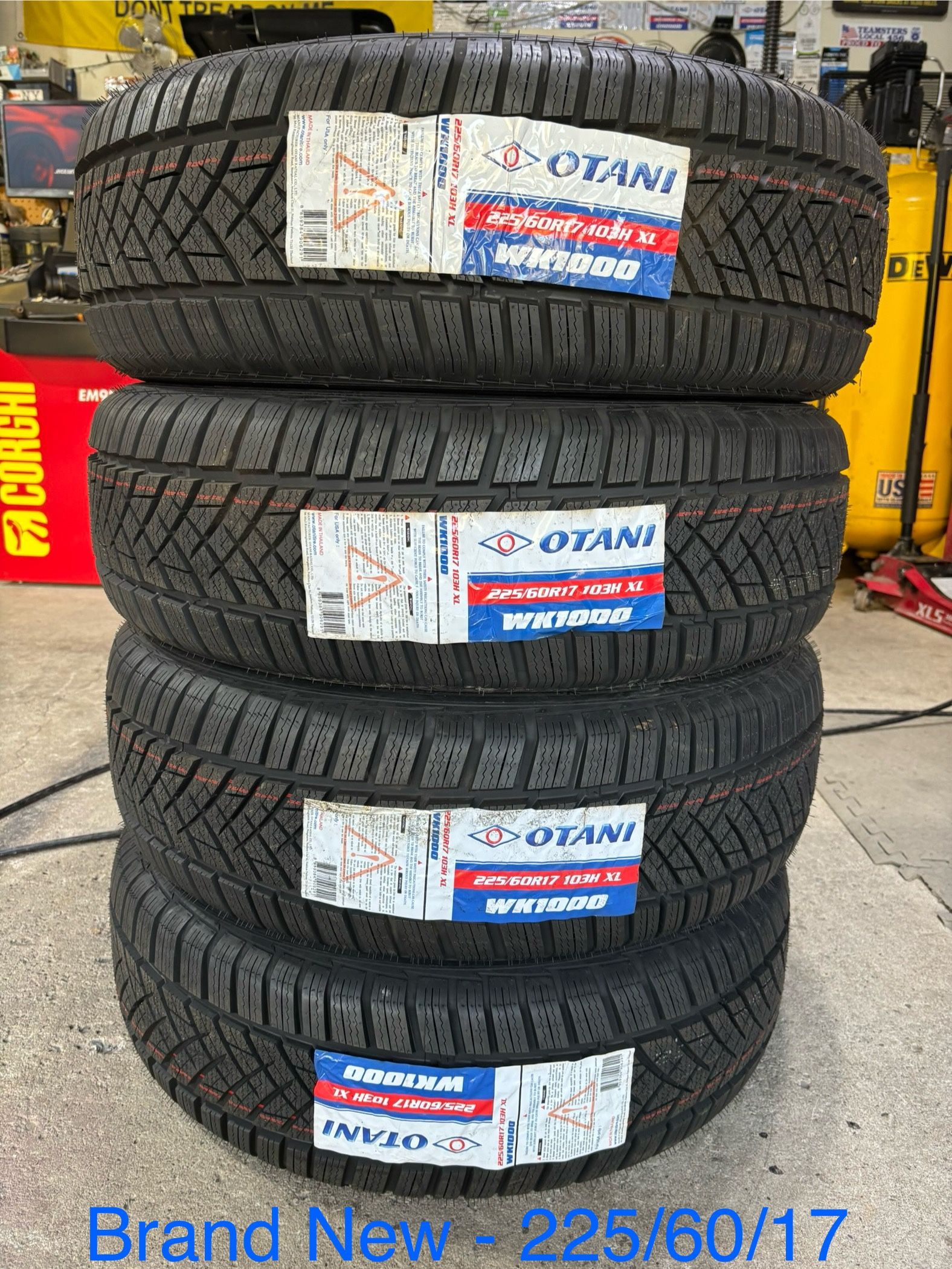 (4) - 225/60/17 Otani WK1000 Snow Tires