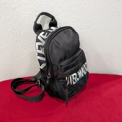 Steve Madden Black & White Nylon Mini/small Backpack