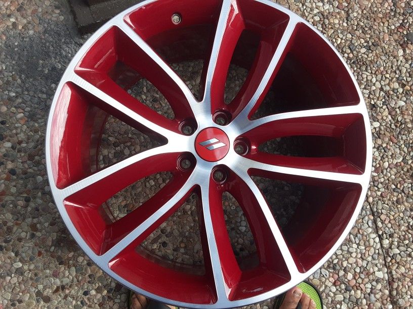 20in Red Machine Wheels 5x115 20x9