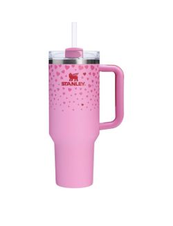 Stanley 40 oz Stainless Steel H2.0 Flowstate Quencher Tumbler Sweet Hearts