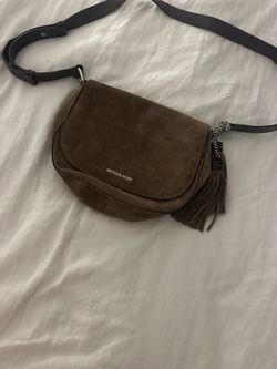 Michael Kors Dark Brown Crossbody Bag With Tassel