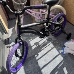 Kids Bike 16 Inch W/training Wheels