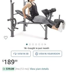 **New In Box** Marcy Standard Weight Bench Incline