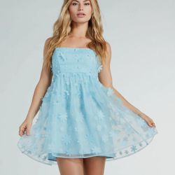 Light Blue Mini Dress
