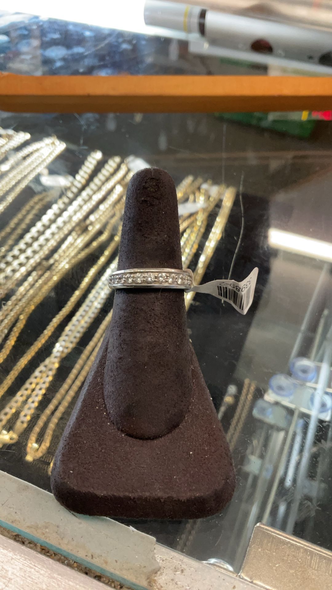14KT White Gold Band W/ Natural Diamonds 33989-2