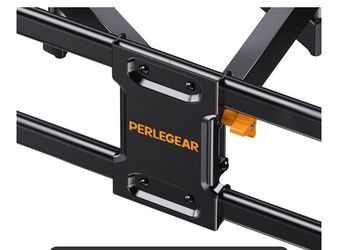 Perlegear UL Listed Full Motion TV Wall Mount for 42-90" TVs up to 132lbs Heavy Duty TV Mount with Dual Articulating Arms, Tool-Free Smooth Tilt, Swiv