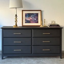 Black Six Drawer Dresser