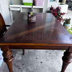6 Chair Wood Dining Table 