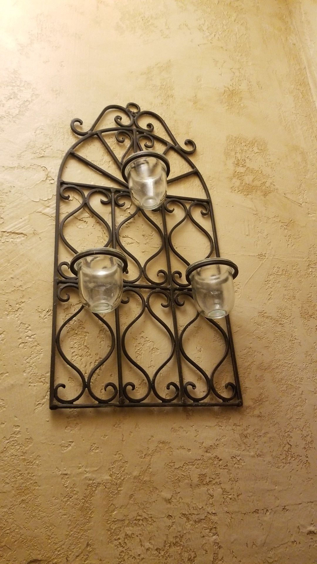 2 wall hanging candle decor
