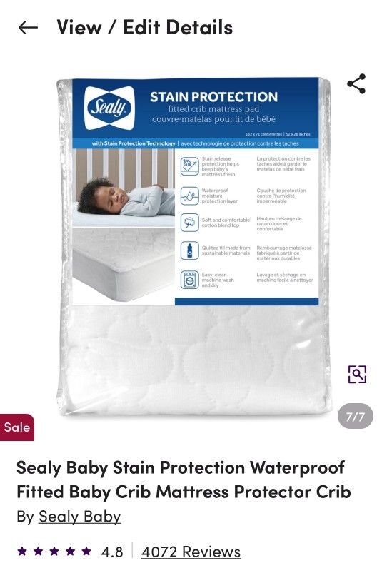 Crib Mattress With Waterproof Crib Sheet