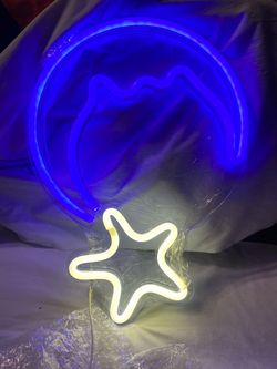 LED Neon Light Signs Set Moon and Star
