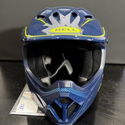Bell MX-9 MIPS Dirt Bike Helmet – DOT/ECE Certified – Blue/Hi-Viz – Size M (Sales Sample)
