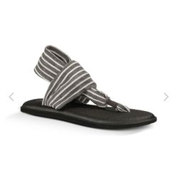 Brand New Sanuk Sandals Size 8 W/tags Charcoal Black