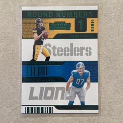 2022 Panini Contenders Round Numbers Kenny Pickett Aidan Hutchinson Emerald Editon