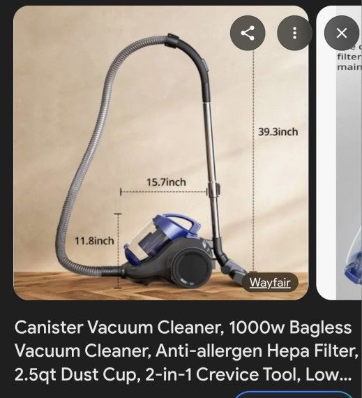 Canister Vacuum (NOT FREE TAKING OFFERS)