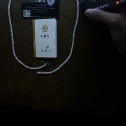 3mm 24 inch moissanite tennis chain 