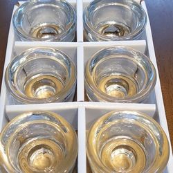 Heavy Glass Votive or Taper Candle Holder  $5 For 6 Pack