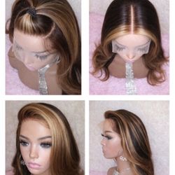 ✨1b/30/27 Highlight 20 in Human Hair Lace Wig I Customized 13x6 Versatile Look✨