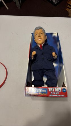 President Bill Clinton animated doll never out of box