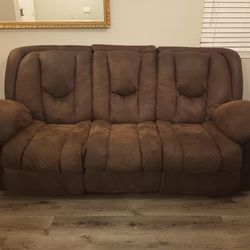 Couch & Loveseat With Recliners 