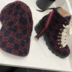 Gucci Ankle Boots With Hat To Match 