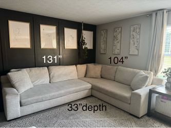 Huge cream sectional