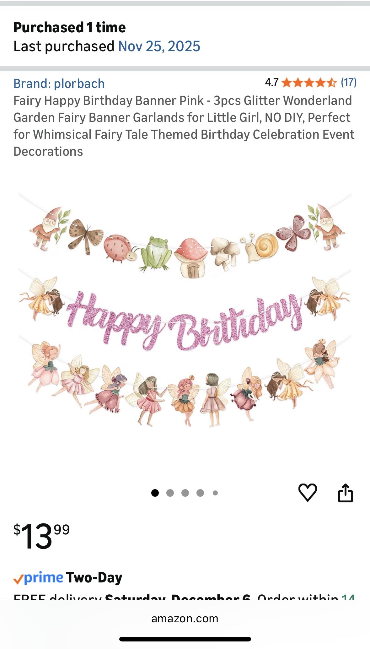 Fairy Birthday Banners