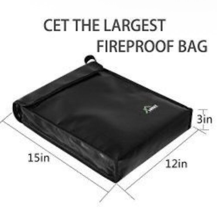 New Fireproof Document Money Cash Bag, Safe Keeper, Double Layered Fireproof Envelope Pouch, Water Resistant, Valuables Safe