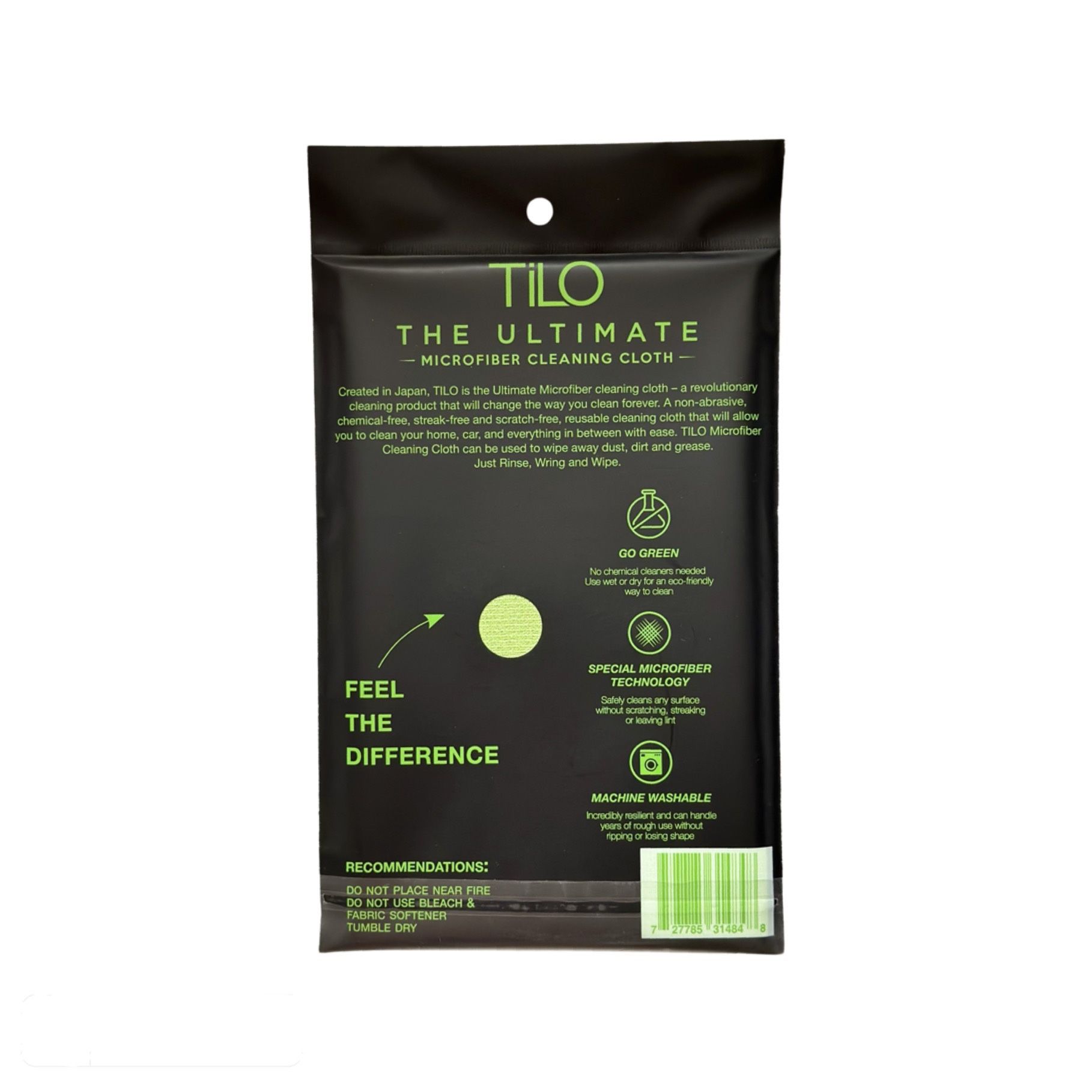 TILO Microfiber Cleaning Cloth Reusable for Home, Kitchen & Auto: Window, Mirror, Appliances, Lint/Streak/Scratch Free 19.75”x13"
