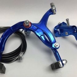 Old School BMX Brake Set Bike MX Brake Set Lever Cable Caliper Gold, White, Black , Blue, Chrome, Red