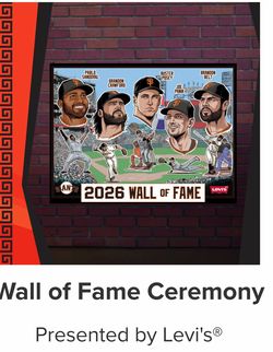 SF Giants tickets (Wall of Fame Game)