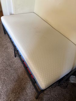 Twin Mattress with Metal Bed Frame