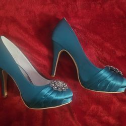 Teal High Heels
