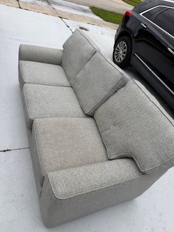 Gray 3-Seat Upholstered Sofa