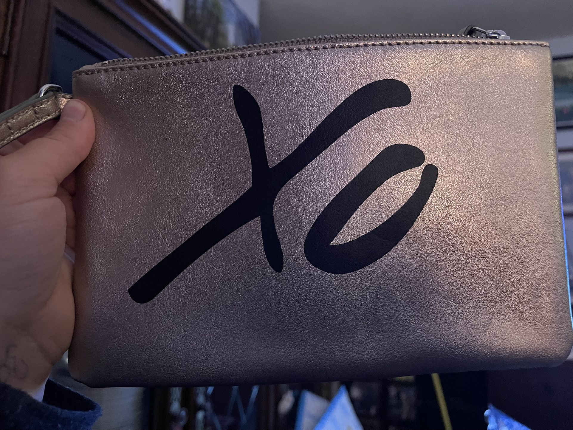 Banana Republic Metallic Kisses and Hugs XO Clutch for Sale in Omaha