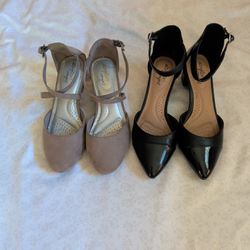 Beich Shoes  Size 5,1/2  Black Shoes Size 6 $5.00 Each Pairs 