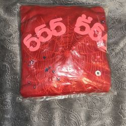 Red 555 Spider Hoodie