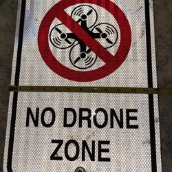No Drone Zone Area Sign