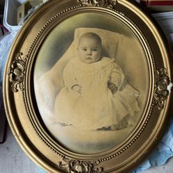 Antique Wood Picture Frame 