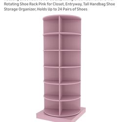 Pink Spinning Shoe Rack