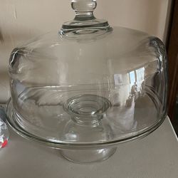 Glass Domed Cake Platter