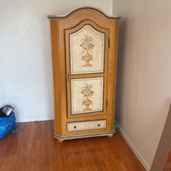 Antique Hand Painted Dresser Woredrobe