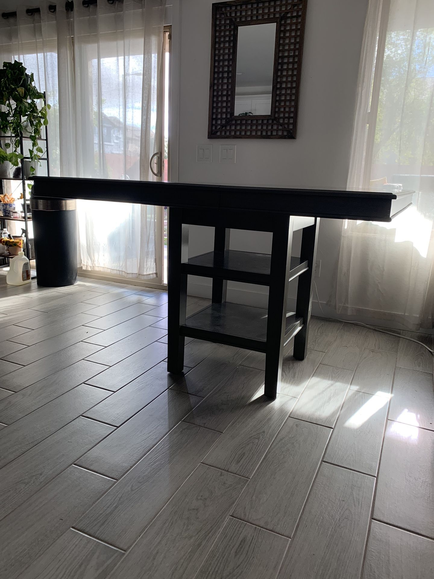 Dining Table Charcoal Gray