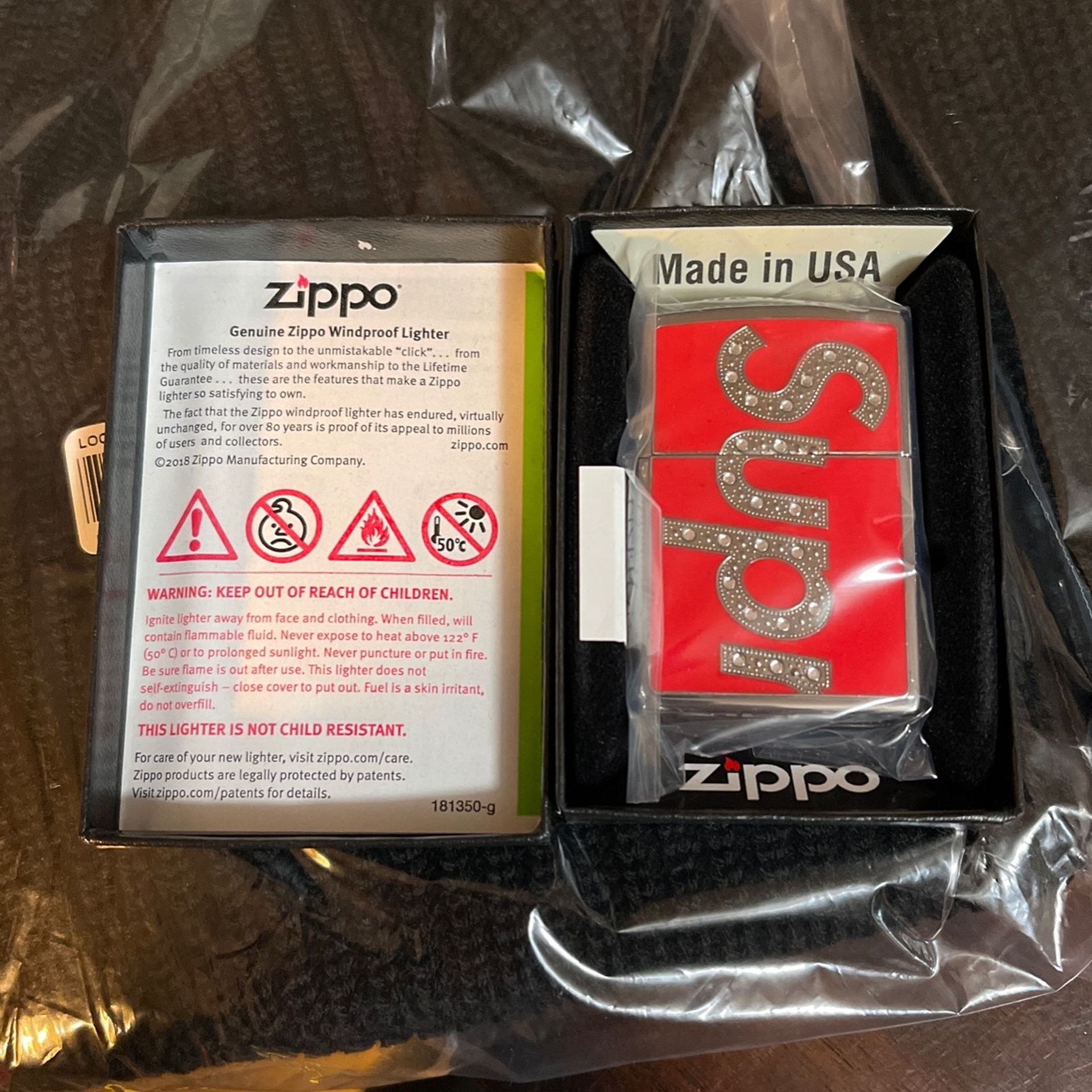 Supreme Zippo W Swarovski