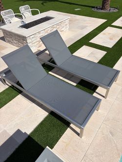 Outdoor Chaise Lounge Chairs Set of 2