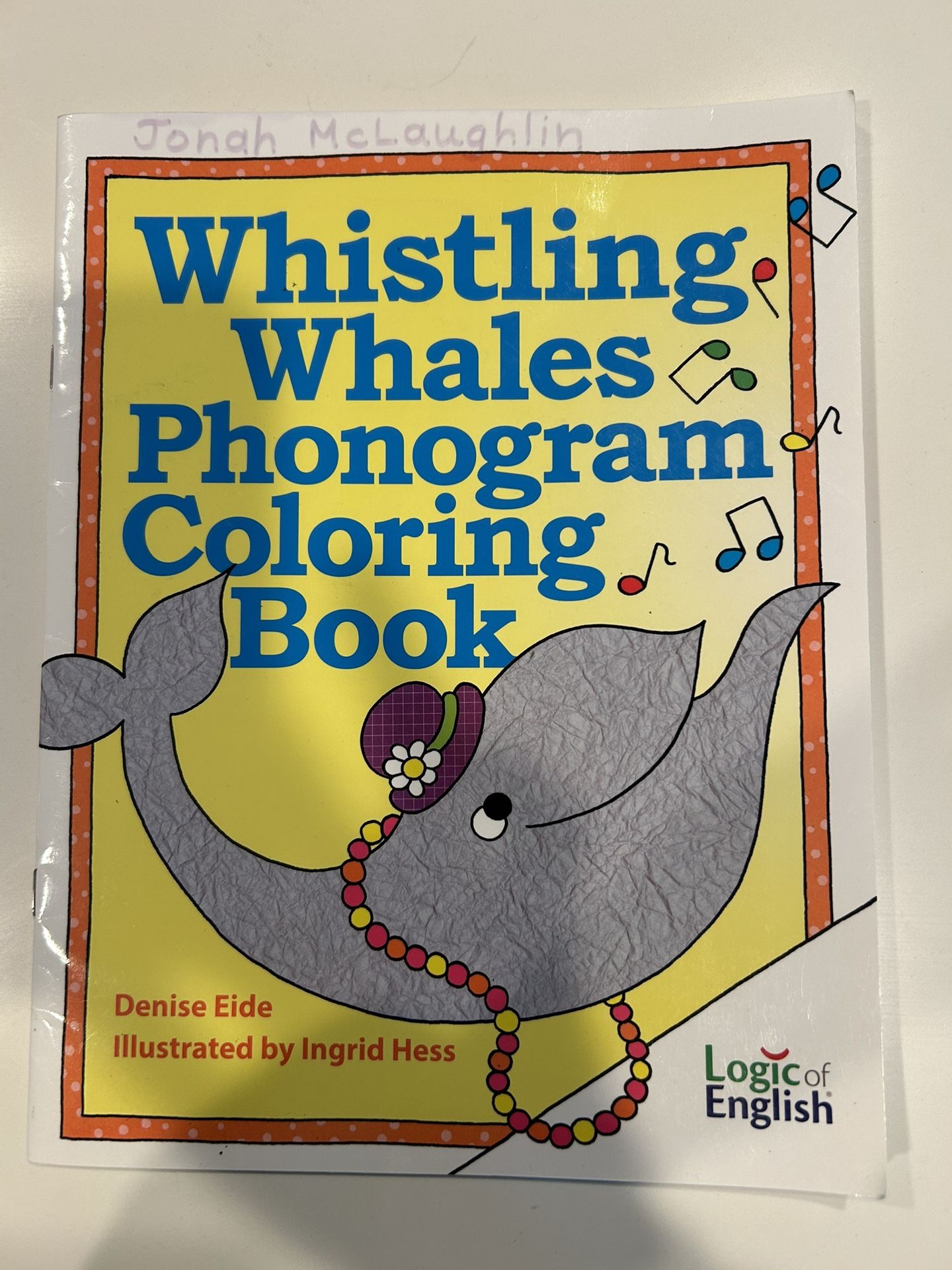 Whistling Whales Phonogram Coloring Book (Logic Of English)