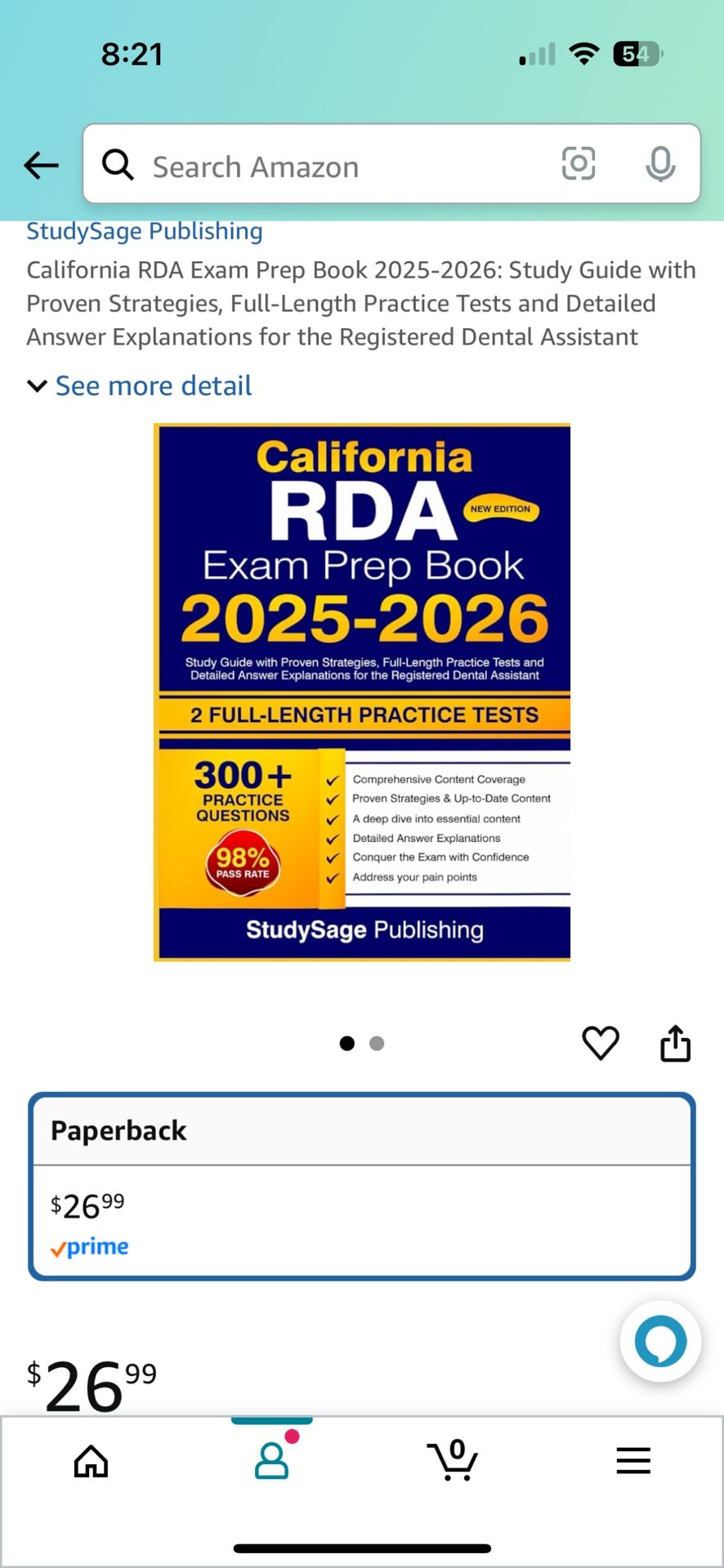 RDA Exam Prep book