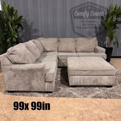 🛋️ Gray Reversible Sectional Sofa (Delivery Available!! )